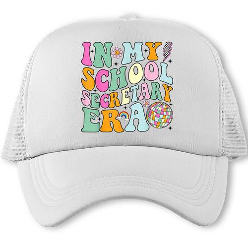 Groovy In My School Secretary Era Back To School Trucker Cap - Savourry