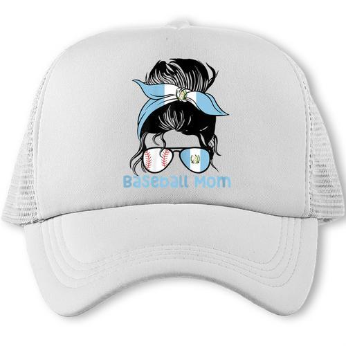 Guatemala Baseball Mom Messy Bun Trucker Cap - Sportilla
