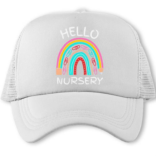 Hello Nursery Pencil Rainbow Back To School Boys Girls Premium Tri-Blend Trucker Cap - Savourry