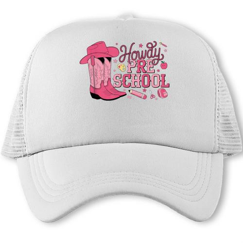 Howdy Preschool Back To School Western Cowboy Cowgirls Pre-K Trucker Cap - Savourry