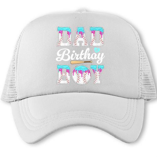 Ice Cream Baseball Dad Birthday Boy Drip Bat Sweet Baseball Premium Trucker Cap - Sportilla