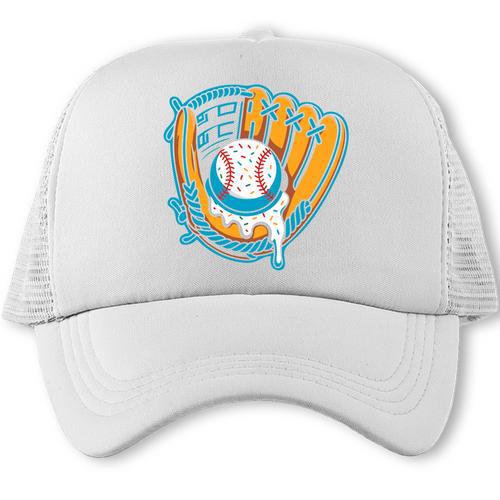 Ice Cream Baseball Mitt Drippy Scoop Baseball Sports Trucker Cap - Sportilla