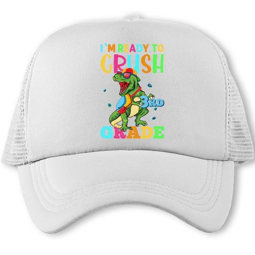 I'm Ready To Crush 3rd Grade Dinosaur Back To School Trucker Cap - Savourry