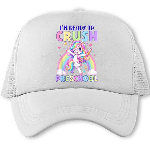 I'm Ready To Crush Preschool Unicorn Girls Back To School Trucker Cap - Savourry