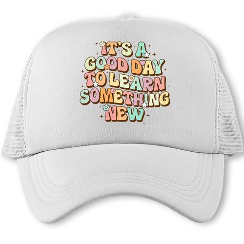 It's A Good Day To Learn Something New Retro Back To School Premium Tri-Blend Trucker Cap - Savourry