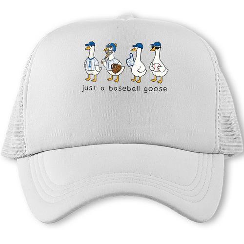Just a Baseball GooseLife Is Better With Geese On Your Team Trucker Cap - Sportilla