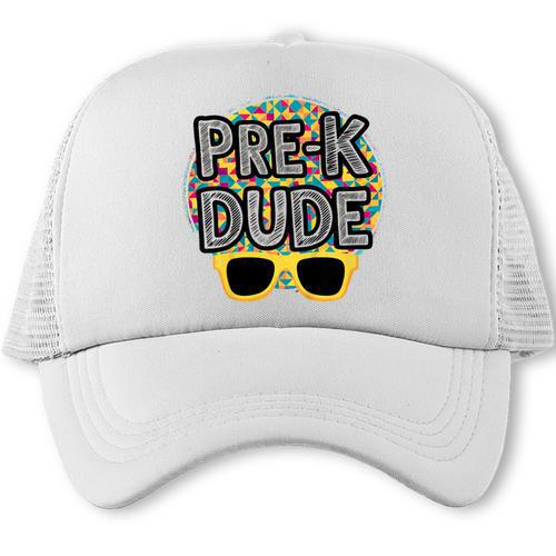 Kids Pre-K Dude Shirt Back To School PreK Boy Girl Trucker Cap - Savourry