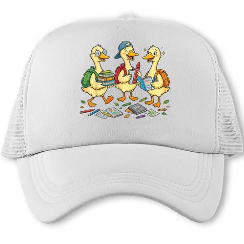 Kindergarten 1st Grade Goose Back To School Boys Trucker Cap - Savourry