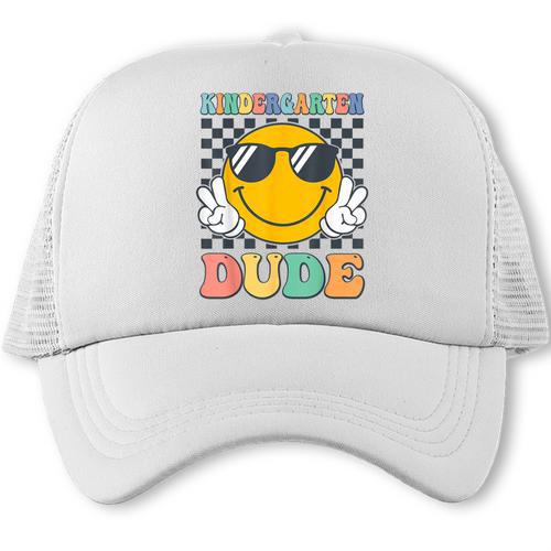 Kindergarten Dude First Day Of Kindergarten Back To School Trucker Cap - Savourry