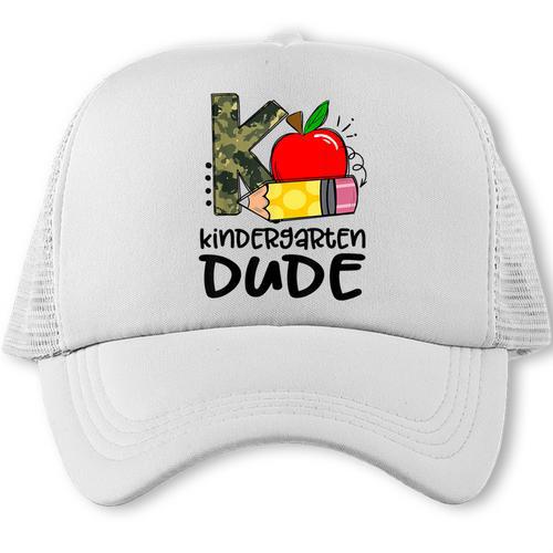 Kindergarten Dude Student Kindergarten Squad Back To School Trucker Cap - Savourry