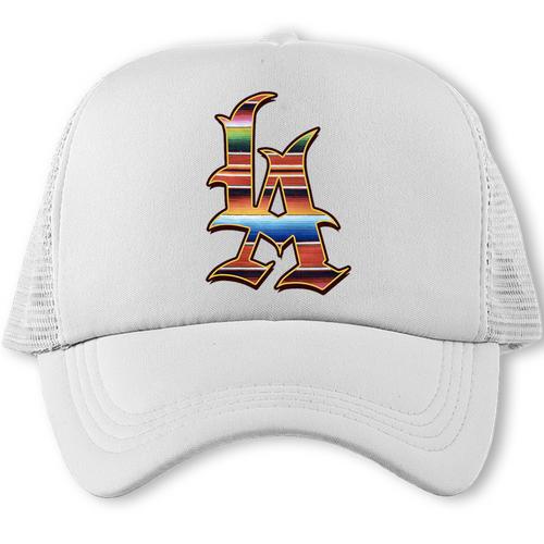 LA Sarape Los Angeles LA Sarape East LA Baseball Mexican Premium Tri-Blend Trucker Cap - Sportilla