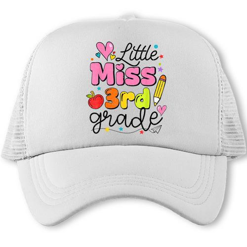 Little Miss 3rd Grade Back To School Cute Third Grade Girls Trucker Cap - Savourry