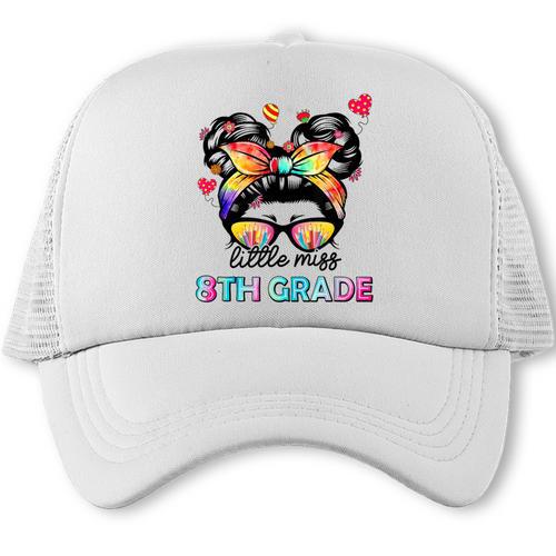 Little Miss Eighth Grade Back To School 8th Grade Girls Trucker Cap - Savourry