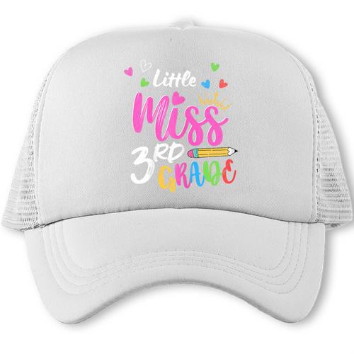 Little Misss Third Grade Back To School 3rd Grader Girl Trucker Cap - Savourry
