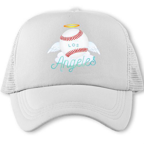 Los Angeles Angel Ball Tshirt Cool Baseball Team Premium Tri-Blend Trucker Cap - Sportilla