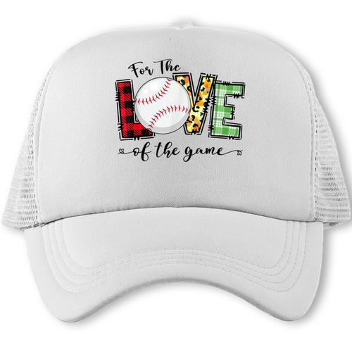 For The Love Of The Game Day Baseball Mom Cheering Lovers Trucker Cap - Sportilla