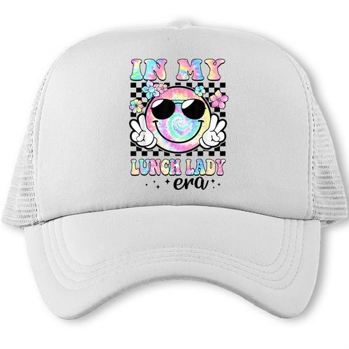 In My Lunch Lady Era Groovy Retro Back To School Trucker Cap - Savourry