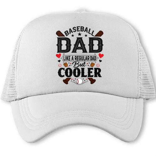 Men Baseball Dad Like a Regular Dad But Cooler Trucker Cap - Sportilla