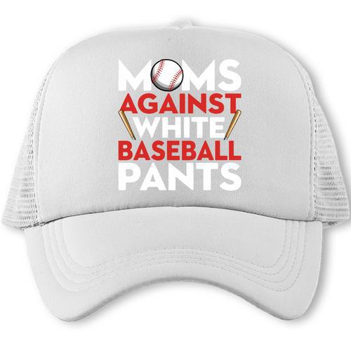 Mom Against Baseball Pants Shirt Baseball Mom Trucker Cap - Sportilla