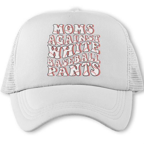 Mom Against Baseball Pants Baseball Mom Trucker Cap - Sportilla