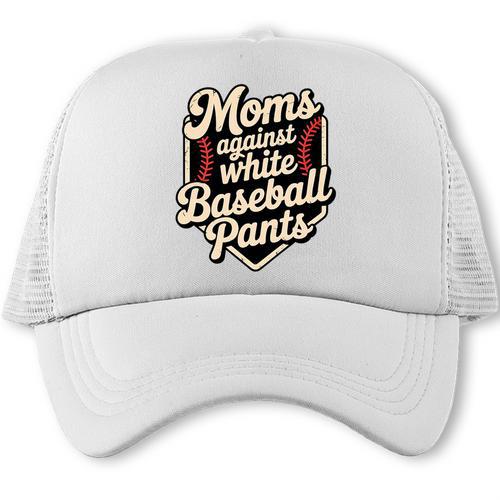 Moms Against Baseball Pants Baseball Mom Premium Tri-Blend Trucker Cap - Sportilla