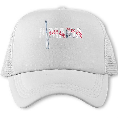 Number One Baseball Mom For Mothers Day Baseball Mama Premium Trucker Cap - Sportilla