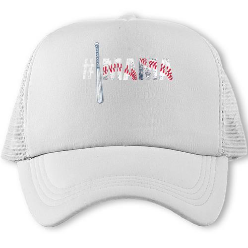 Number One Baseball Mom For Mothers Day Baseball Mama Raglan Baseball Tee Trucker Cap - Sportilla
