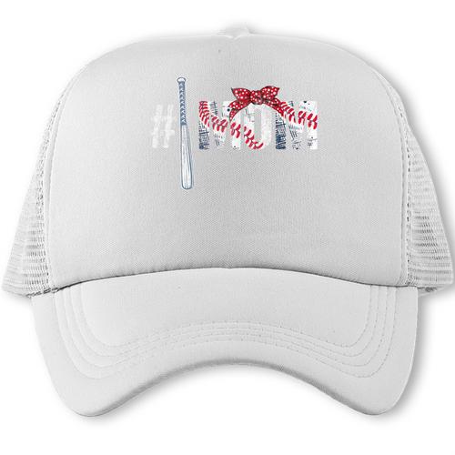 Number One Baseball Mom For Mothers Day Baseball Mommy Premium Trucker Cap - Sportilla