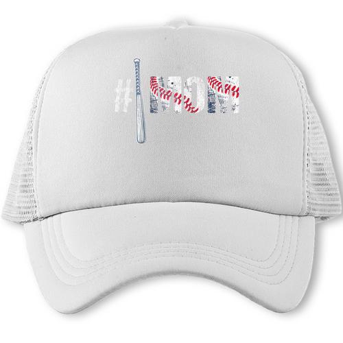 Number One Baseball Mom For Mothers Day Baseball Mommy Raglan Baseball Tee Trucker Cap - Sportilla