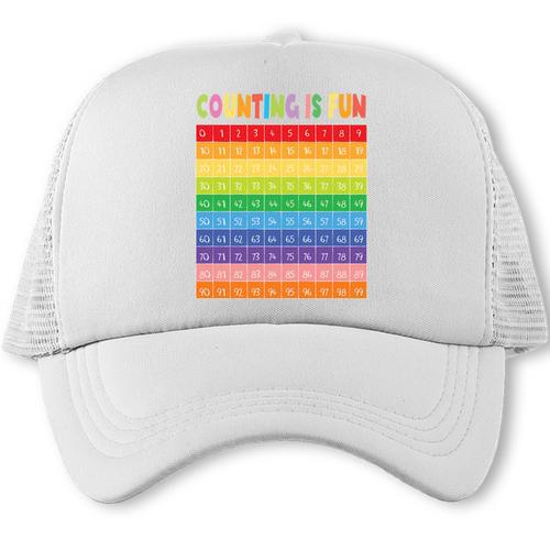 Numbers Learning Cute Numbers 0-100 Back To School Counting Trucker Cap - Savourry