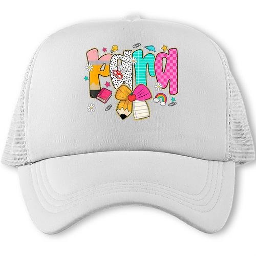 Para Paraprofessional Coquette First Day Back To School Trucker Cap - Savourry