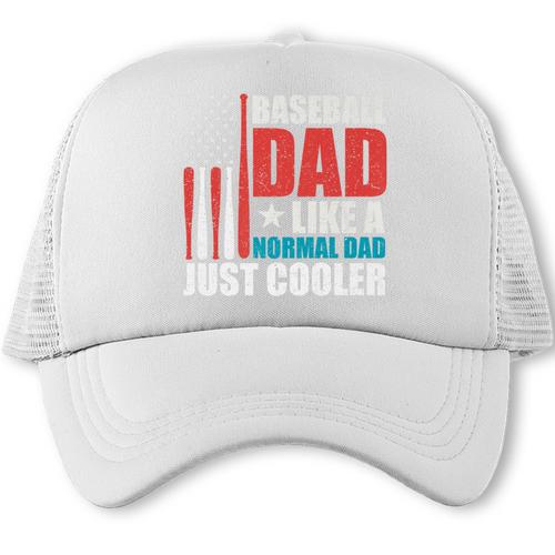 Patriotic Baseball Dad Father's Day American Flag Premium Trucker Cap - Sportilla