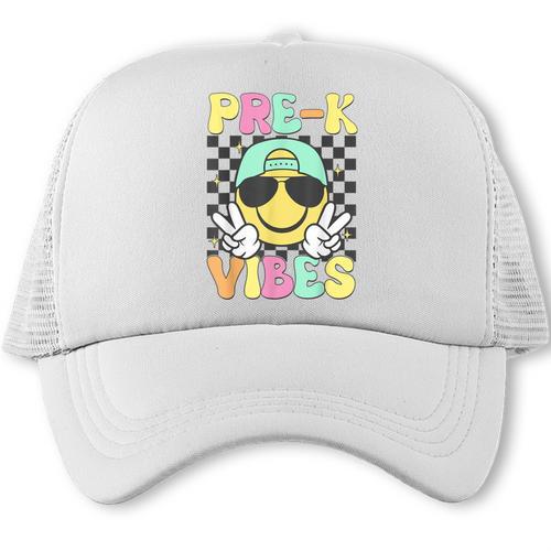 Pre-K Vibes Smile Face Back To School Pre-K Trucker Cap - Savourry