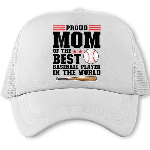 Proud Mom Of An Awesome Baseball Baseball Mom Trucker Cap - Sportilla