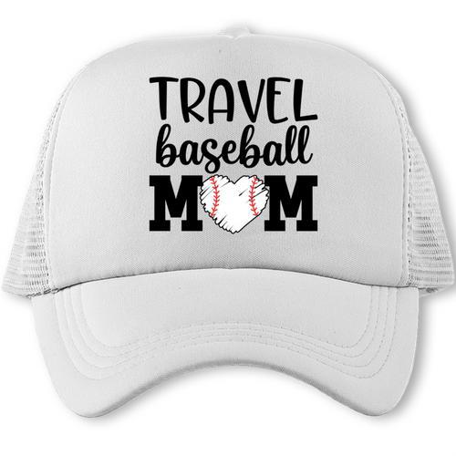 Proud Sports Mom Travel Baseball Mom For Game Day Trucker Cap - Sportilla