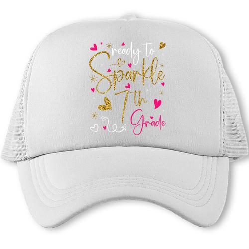 Ready To Sparkle 7th Grade Back To School For Girls Performance Trucker Cap - Savourry