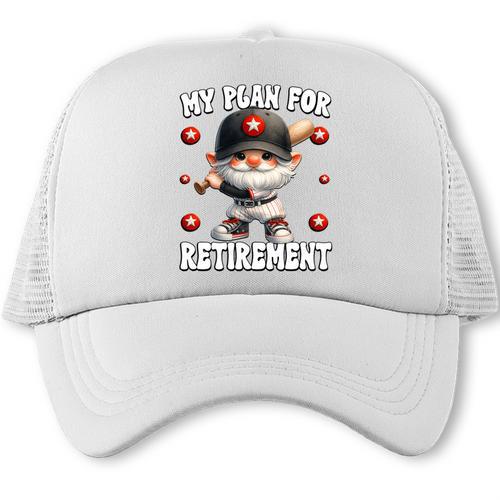 Retired Baseball Dad Coach Gnome For Baseball Retirement Premium Tri-Blend Trucker Cap - Sportilla