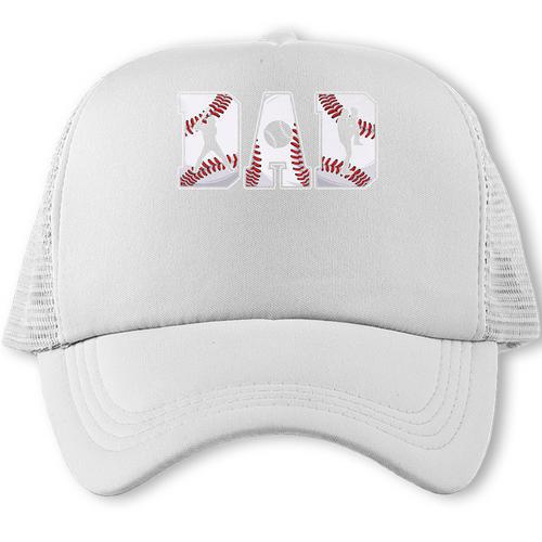 Retro Baseball Dad Daddy Father Happy Fathers Day Men Guys Premium Trucker Cap - Sportilla