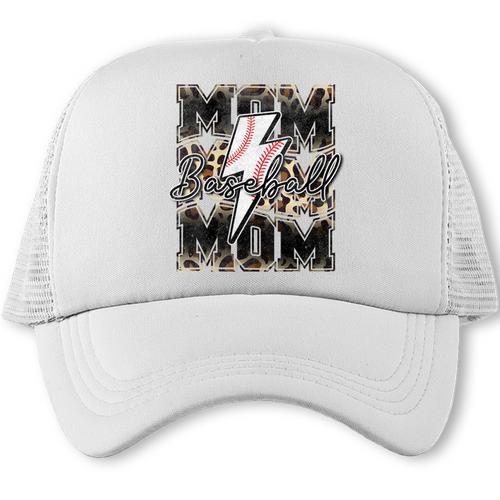 Retro Baseball Mom Mama Baseball Life Mother's Day Baseball Trucker Cap - Sportilla