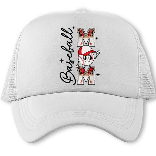 Retro Baseball Mom Mama Baseball Life Softball Life Game Day Trucker Cap - Sportilla