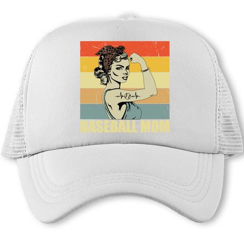 Retro Baseball Mom Sport Lover Vintage Trucker Cap - Sportilla
