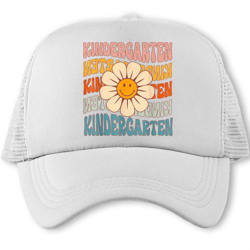 Retro Kindergarten Daisy Colorful Back To School Student Kid Trucker Cap - Savourry
