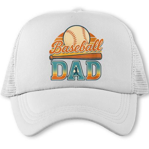 Retro Vintage Baseball Dad Summer Sports Lover Fathers Day Trucker Cap - Sportilla