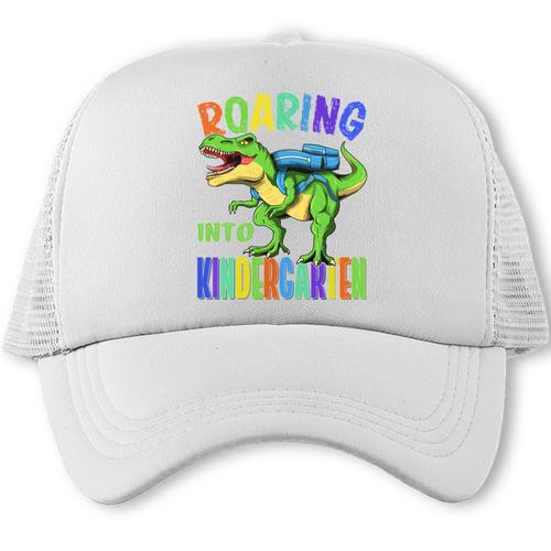 Roaring Into Kindergarten Dinosaur T Rex Back To School Boys Performance Trucker Cap - Savourry