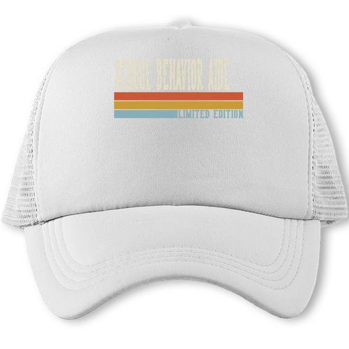 School Behavior Aide Week Retro Vintage Back To School Day Premium Tri-Blend Trucker Cap - Savourry