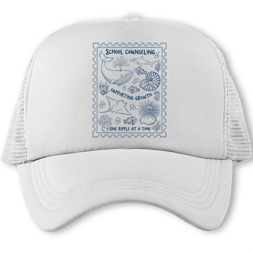 School Counselor Ocean Guidance Counselor Back To School Trucker Cap - Savourry