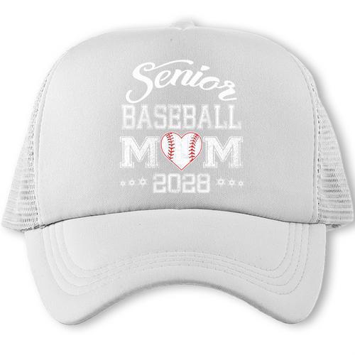 Senior Baseball Mom 2028 Class Of 2028 Graduation Trucker Cap - Sportilla