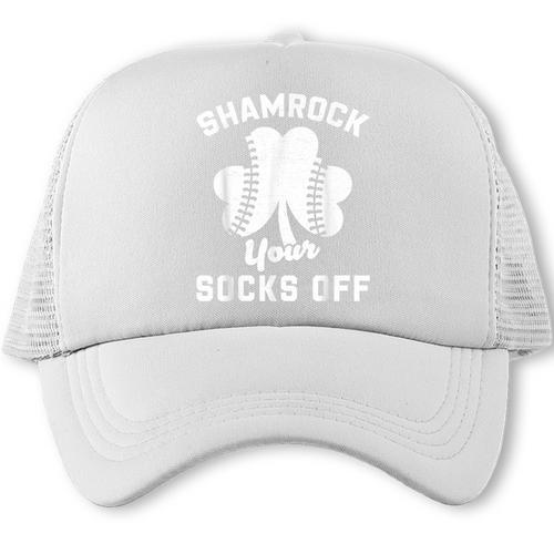Shamrock Your Socks Irish Baseball Dad St Patricks Day Trucker Cap - Sportilla