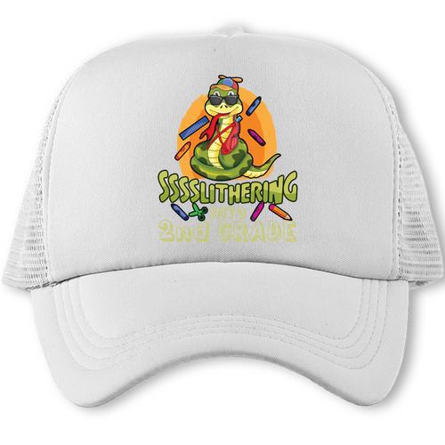 Slithering Into 2nd Grade First Day Back To School Snake Performance Trucker Cap - Savourry