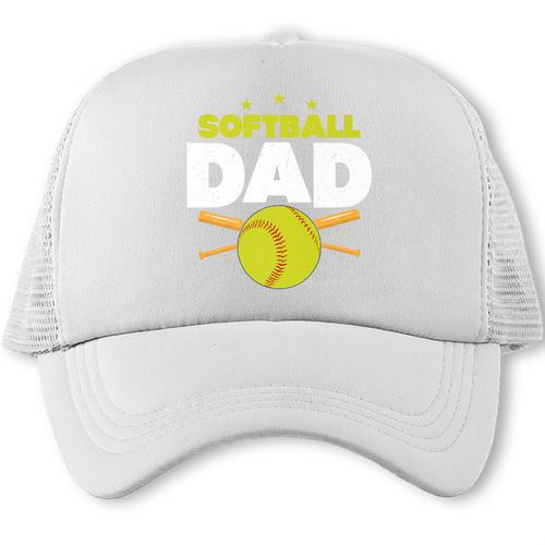 Softball Dad Just Like A Baseball Dad Player Premium Trucker Cap - Sportilla